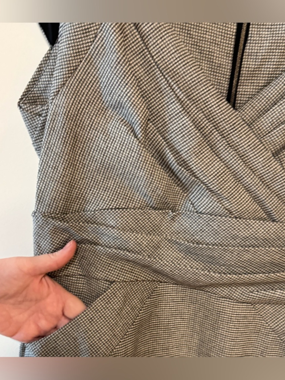 NEW Kay Unger Gray Wool/Viscose Blend Dress Size 14 - Picture 6 of 11
